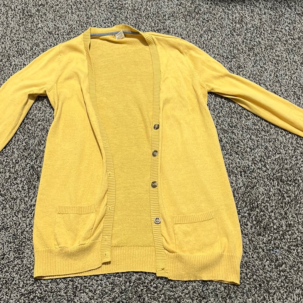 Yellow cardigan very soft and super cute and comfortable!